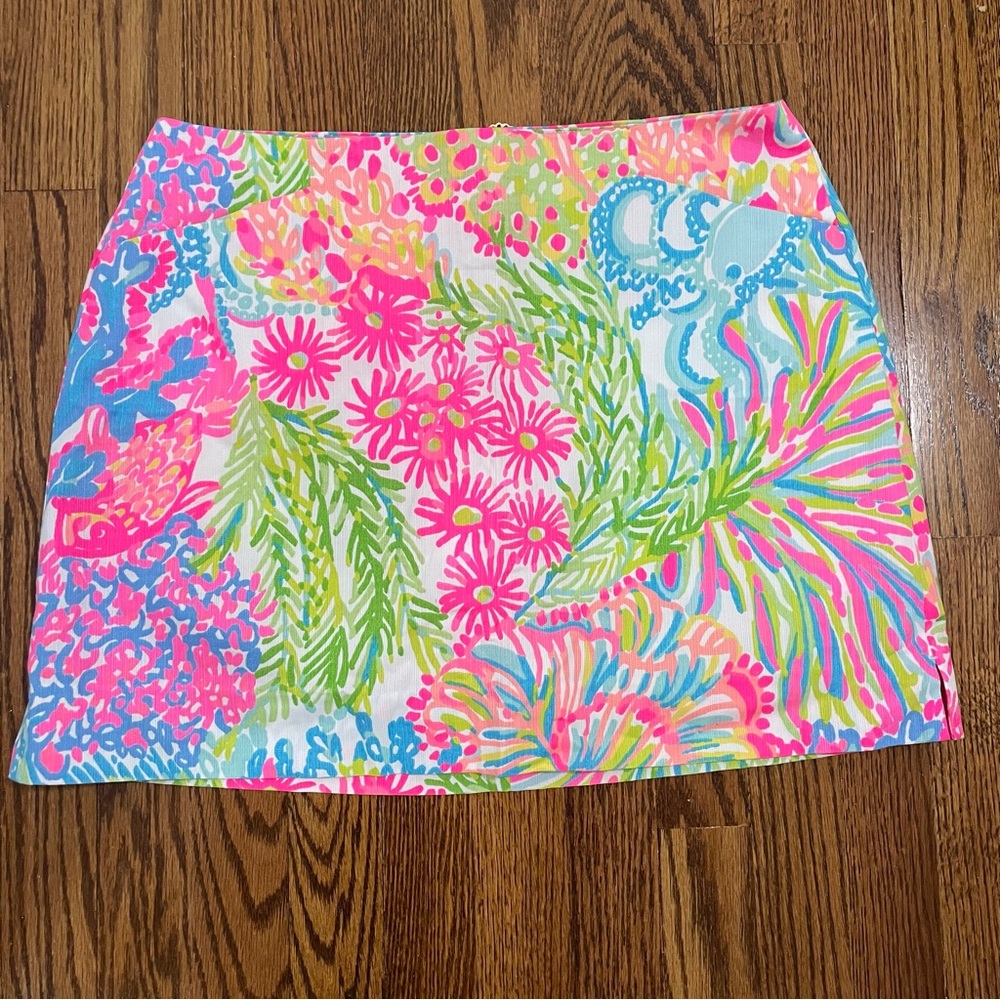 Lilly Pulitzer Colorful Floral Mini Skirt